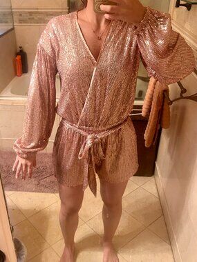 Pink Sequin Jumpsuit